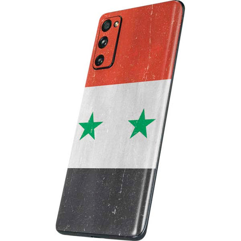 Syria Flag Distressed Galaxy S20 Fan Edition Skin